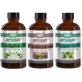 Top Essential Oil Gift Set - Best 3 Aromatherapy Oil - Eucal, Frank and Pepper - Therapeutic Grade and Premium Quality - 1 oz